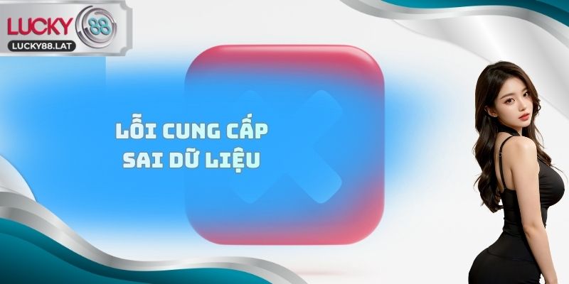 Lỗi cung cấp sai dữ liệu